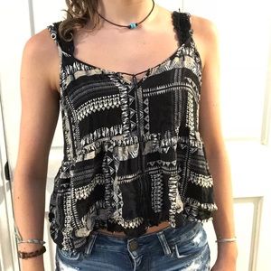 Aéropostale pattern strappy tank top